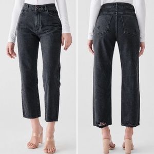 DL1961 Women's Straight Leg Jeans - Black